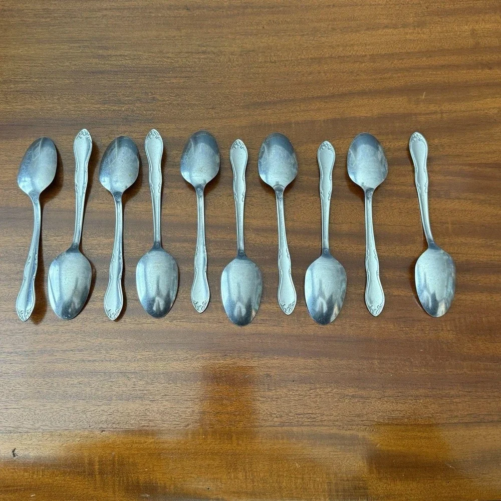 Oneida HOMESTEAD Teaspoons Simeon & George H Rogers Stainless Flatware 10 Piece
